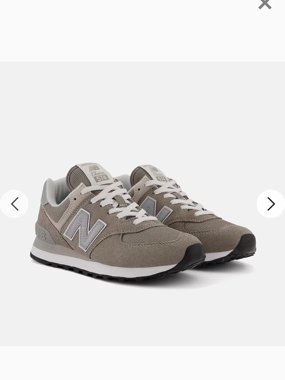 New Balance grey and light grey 574 Core sneakers